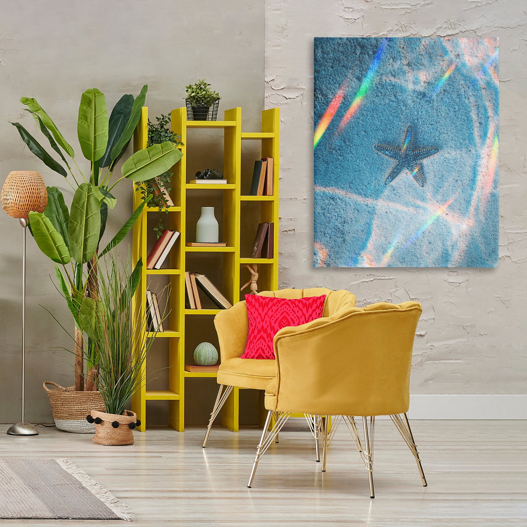 Stupell Industries Prismatic Starfish on Sea Floor Animals Photography Wrapped Canvas Art Print Wall Art, 36 x 48