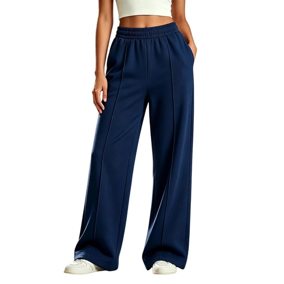 SUYIDA Girls Wide Leg Sweatpants Elastic Waist Loose Fit Joggers School Outdoor Back to School for Ages 5-16 Years Sweatpants