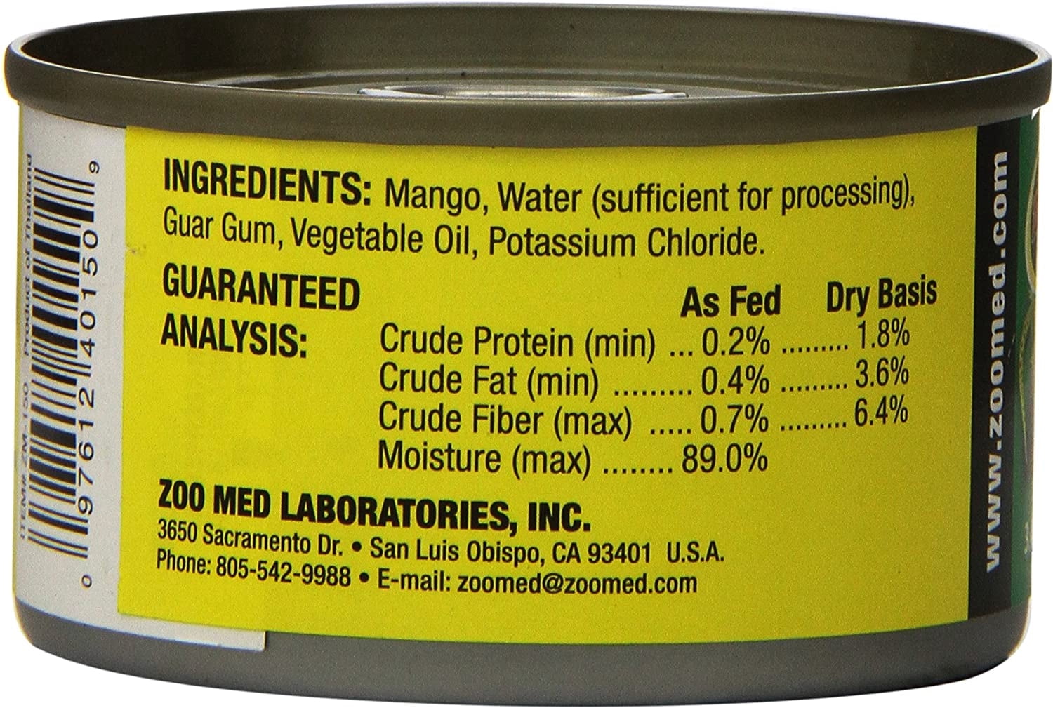 Zoo Med Tropical Fruit Mix-Ins Reptile Food Mango [Reptile Tortoise Food, Reptile Iguana Food, Reptile Supplies] 24 oz (6 x 4 oz)