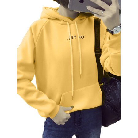 2017 Autumn Women Cotton Solid Long Sleeve Hooded Loose