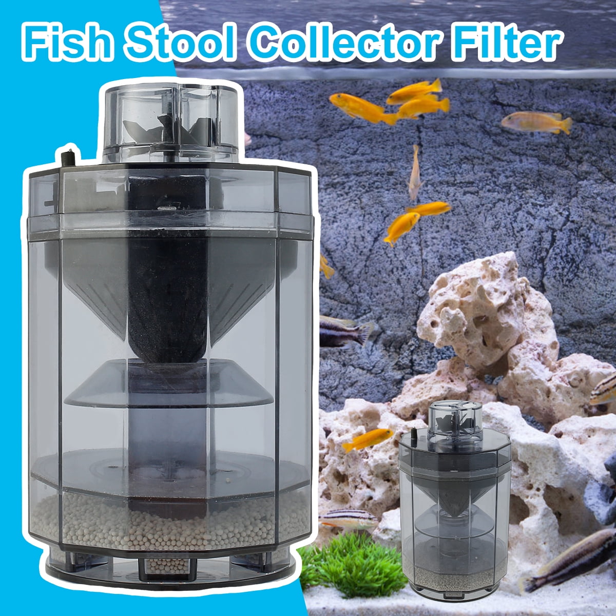 AoHao Fish Stool Collector Filter Aquarium Fish Fecal Cleaner Multi