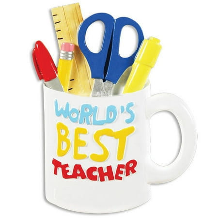 Best Teacher Mug Personalized Christmas Ornament (Best Preschool Teacher Gifts Christmas)