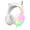 White, variant on Cat Ear Gaming Headset with Mic, RGB Rainbow Lighting, Surround Sound, 3.5mm Wired Over-Ear Headphones for PC, Lightweight & Adjustable Headband
