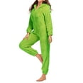 thumbnail image 2 of Coduop Women Warm Fuzzy Faux Pajamas Lounge Romper Jumpsuit Zip Up Hoodies S-5XL, 2 of 5