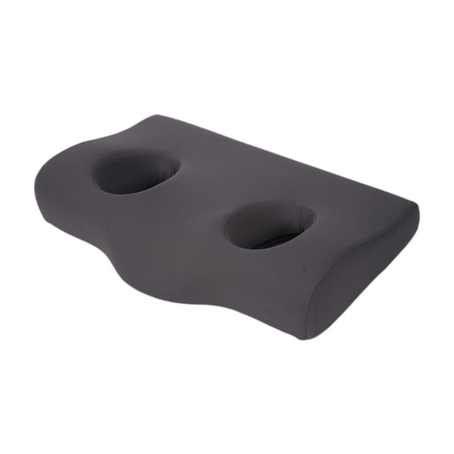 Almohada para perforaciones orejas, ideal para usar con auriculares y pendientes. Transpirable, ergonómica, para dormitorio y hogar. Cojín cervical Gris oscuro