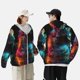 thumbnail image 4 of Balery Neon Spectrum Cat Portrait Sudadera ligera de manga larga con capucha y protección solar UPF 50+ para hombre y mujer, ideal para pesca y running-3X-Large, 4 of 7