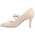 thumbnail image 3 of Journee Womens Sidney Narrow Width Pointed Toe Mid Heel Pumps, 3 of 10