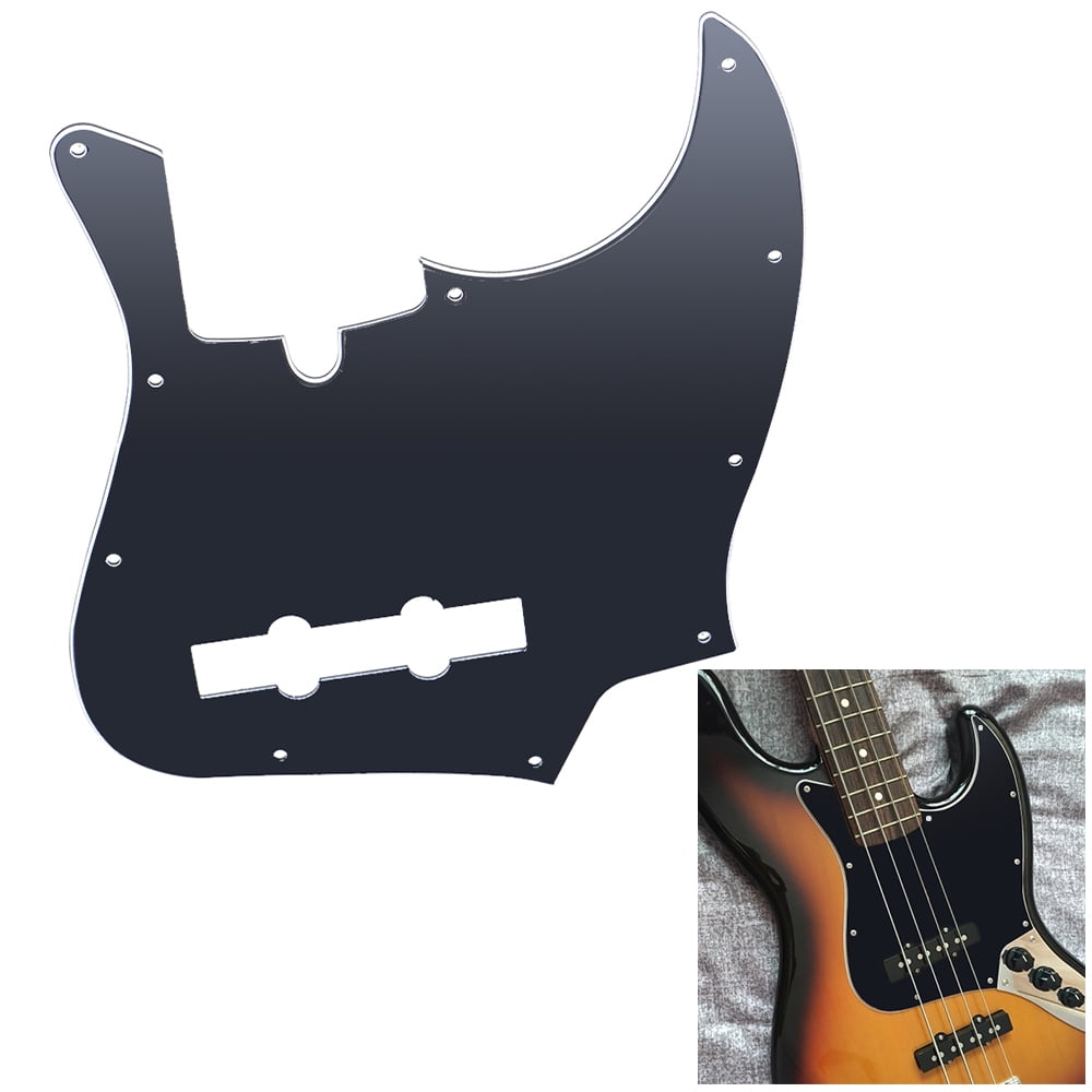 ammoon 10 Holes JB Bass Pickguard Pick Guards Scratch Plate for Fender Standard Jazz Bass for TAGIMA JB 3Ply PVC Construction 