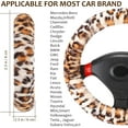 thumbnail image 2 of chalian-Fluffy Car Steering Wheel Cover, Universal Fuzzy Wheel Cover14 1/2-15 & Handbrake Cover & Gear Shift Cover Set,Anti-Slip Leopard Warm Fur Vehicle Wheel Protector Car Accessories for Men Women, 2 of 14