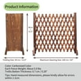 thumbnail image 3 of IAJXWI 2 Pack 27.5" x 63" Extendable Instant Wood Fence, Pet Gate Retractable Fences Barrier Section Partition for Home Garden Indoor Outdoor Yard, Dog Gate, 3 of 13