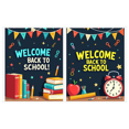 thumbnail image 1 of Welcome Back to School Banner Colorful Bus Crayons Globe Background Backdrop Classroom Supplies Decorations Party School Event Classroom Decor, 1 of 4