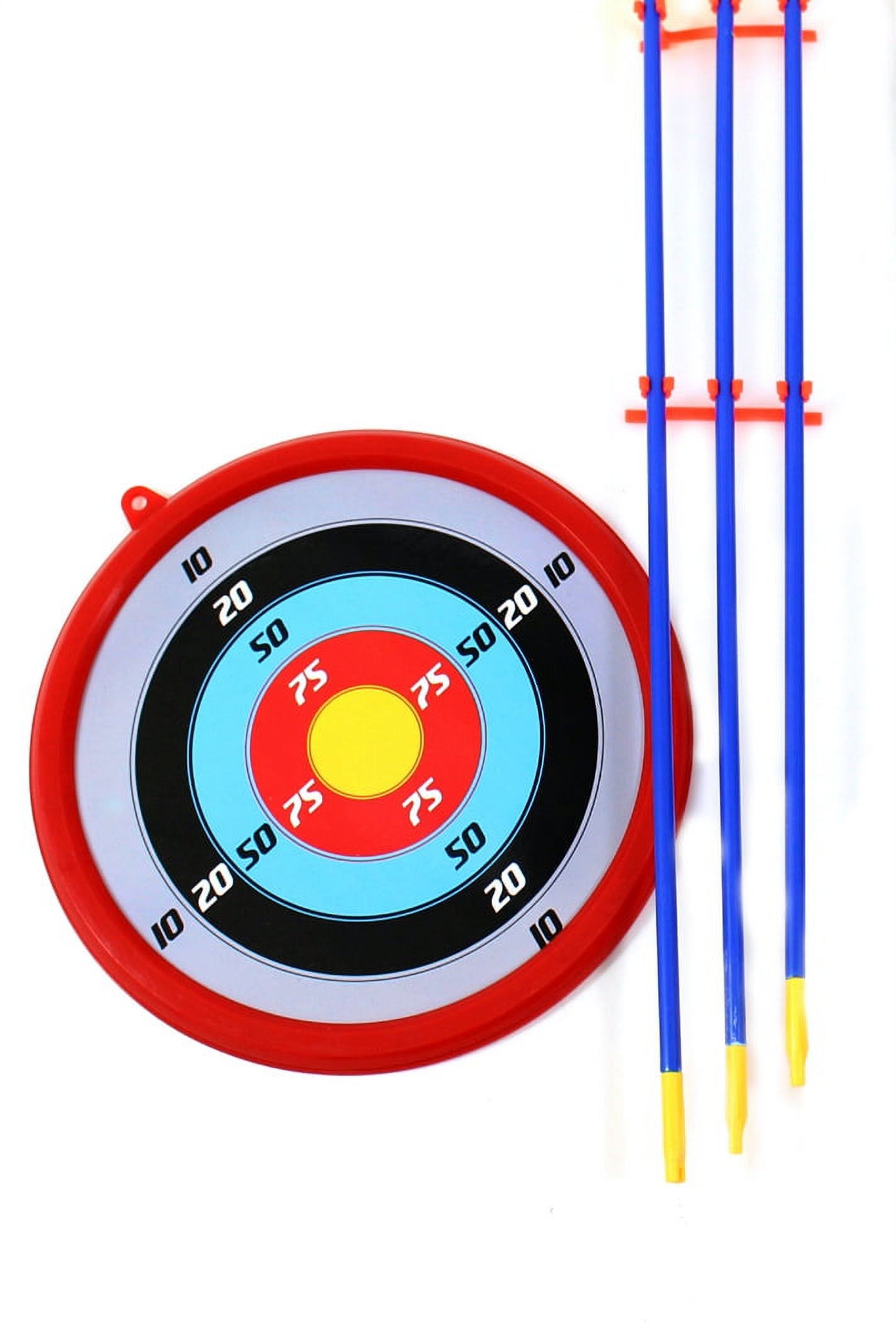 PlayWorld Kings Sport Toy Archery Bow And Arrow Set for Kids With Arrows, Target, And Quiver