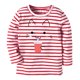 thumbnail image 1 of Niñas niños lindo gato raya manga larga camiseta suave Tops ropa (rojo 2-3T) Ehuebsd Para estrenar, 1 of 6