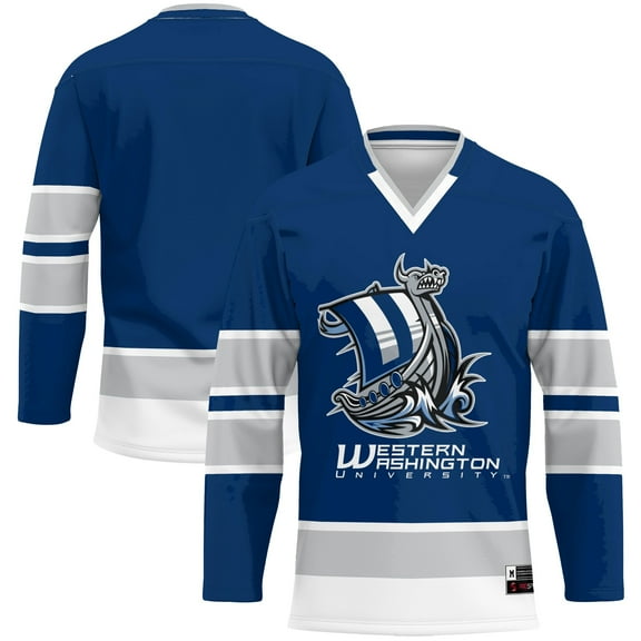 Men's GameDay Greats Navy Western Washington Vikings Hockey Jersey