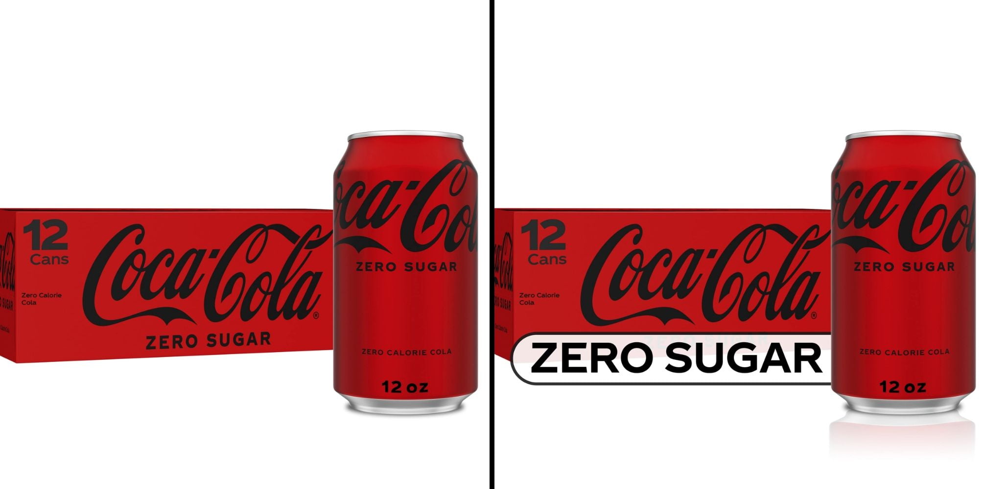 Mountain Dew Soda Mini Cans 7.5 fl oz Pack of 10 & Coke Zero Sugar Cola Soda 12 fl oz 12 Pack