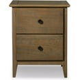 thumbnail image 4 of Grain Wood Furniture Greenport 2-Drawer Bedroom Nightstand, Solid Wood with Brushed Hickory Finish, 4 of 5