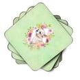 thumbnail image 2 of Chihuahua #2 Green Flowers Foam Coaster Set of 4, 2 of 4