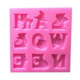 thumbnail image 1 of Halloween Witch Ghost Pumpkin Letters Cake Mold DIY Cake Fondant Baking Mold Pink, 1 of 8