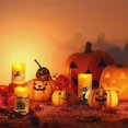 thumbnail image 6 of Halloween Flickering Flameless Candles with Remote and Timer, LED Real Wax Battery Operated Candles, Halloween Decorations Indoor(3" × 4" 5" 6", Set of 3), 6 of 10