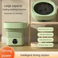 thumbnail image 2 of Portable folding washing machine, automatic mini underwear, socks special elution integrated travel (green 11L,AU), 2 of 6
