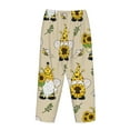 thumbnail image 5 of Xecao Gnomes Bees And Sunflowers Women's Straight Lounge Pajama Pants: The Epitome of Relaxed Sleepwear, 5 of 9