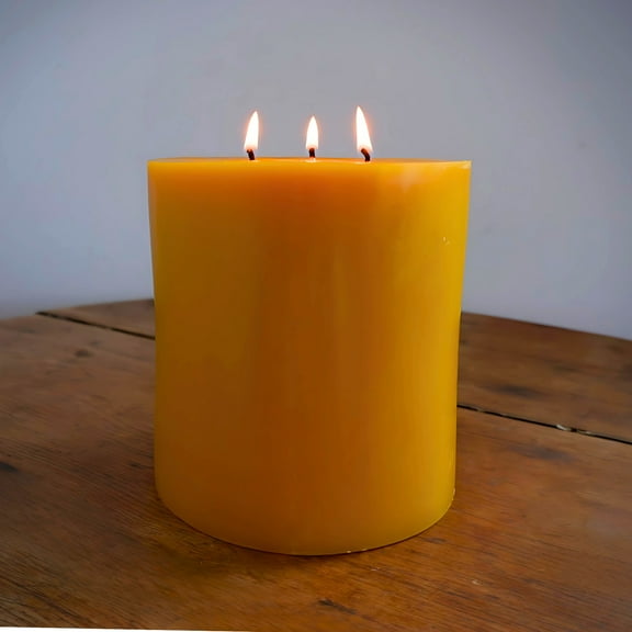 Beeswax Pillar Candle - 6X6" 3 Wick