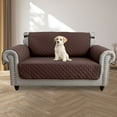 thumbnail image 3 of SHANNA 1/2/3 Seater Quilted Sofa Couch Cover Pad Water Resistant Slipcover Furniture Protector Pet Mat for Kids Dogs Pets（Brown）, 3 of 11