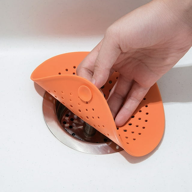 Strainers Filter Net for Bathroom Drain—Silicone Hair Stopper Cover for Shower and Floor Drain Easy-Clean Screen Durable Silicone Kitchen Bath Accessory