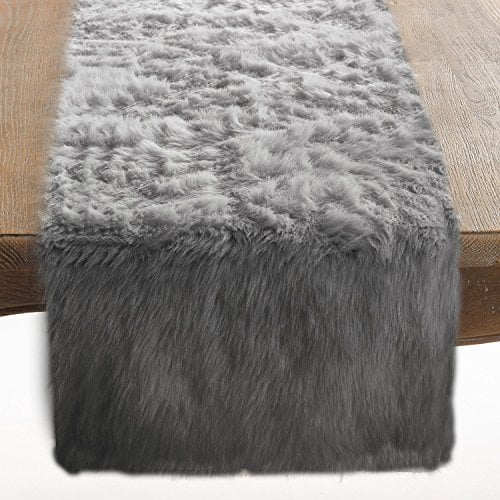 Fennco Styles Juneau Faux Fur Table Runner 3 Colors One Piece 15