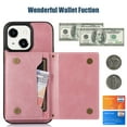 thumbnail image 3 of Dteck Crossbody Wallet Case for iPhone 15 Plus with RFID Blocking Card Slot Holder, Magnetic Flip Folio Purse Case, PU Leather with Bling Diamond Design Hangbag with Detachable Lanyard Strap,Pink, 3 of 8