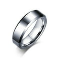thumbnail image 1 of Men Tungsten Carbide Plain Wedding Band Engagement Ring,Polished, 1 of 3