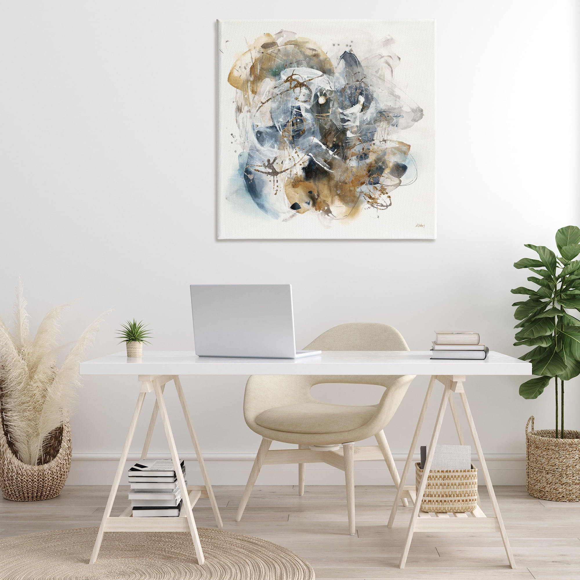 Stupell Industries Southwestern Paint Splatter Abstract Painting Gallery Wrapped Canvas Art Print Wall Art, 36 x 36