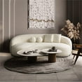 thumbnail image 3 of Ashcroft Modern Polyester Durable Upholstered Sofa, Cream, 3 of 5