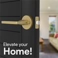 thumbnail image 2 of Mega Handles Ralph Privacy Door Lever, Stainless Steel, 5" Lever, Round Rosette, Reversible, Fits Standard Doors, Includes Screws, 1 Pack, 2 of 4