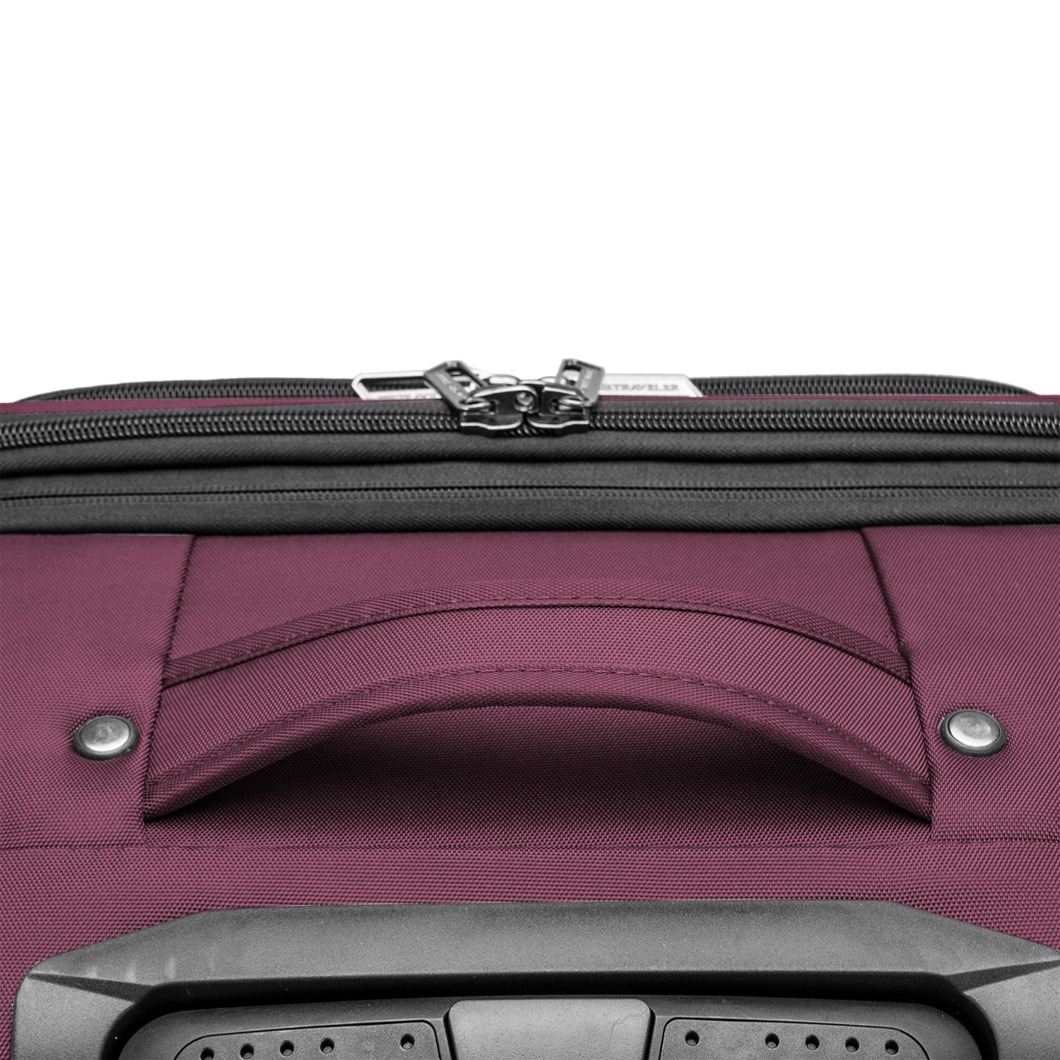 U.S. Traveler Anzio Softside Expandable Spinner Luggage, Burgundy, 26" Checked Medium