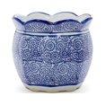 thumbnail image 1 of Abbott Collections AB-27-INDIGO-228 7 in. Scallop Edge Planter, Blue & White, 1 of 1