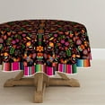 thumbnail image 2 of Sm:)e Mexico Tablecloth 70 Inch Round, Halloween Cinco De Mayo Fiesta Washable Table Cover for Party Picnic Dinner Decor, 2 of 6