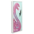 thumbnail image 4 of Stupell Industries Odd Flamingo Portrait Animals & Insects Painting White Framed Art Print Wall Art, 13 x 30, 4 of 10