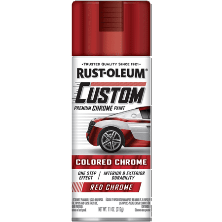 Rust-Oleum Custom Colored Chrome Automotive Spray Paint Red Chrome, 10