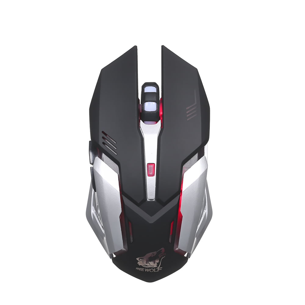 Free Wolf Wireless Gaming Mouse 1800DPI Mechanical Mouse for Game ...