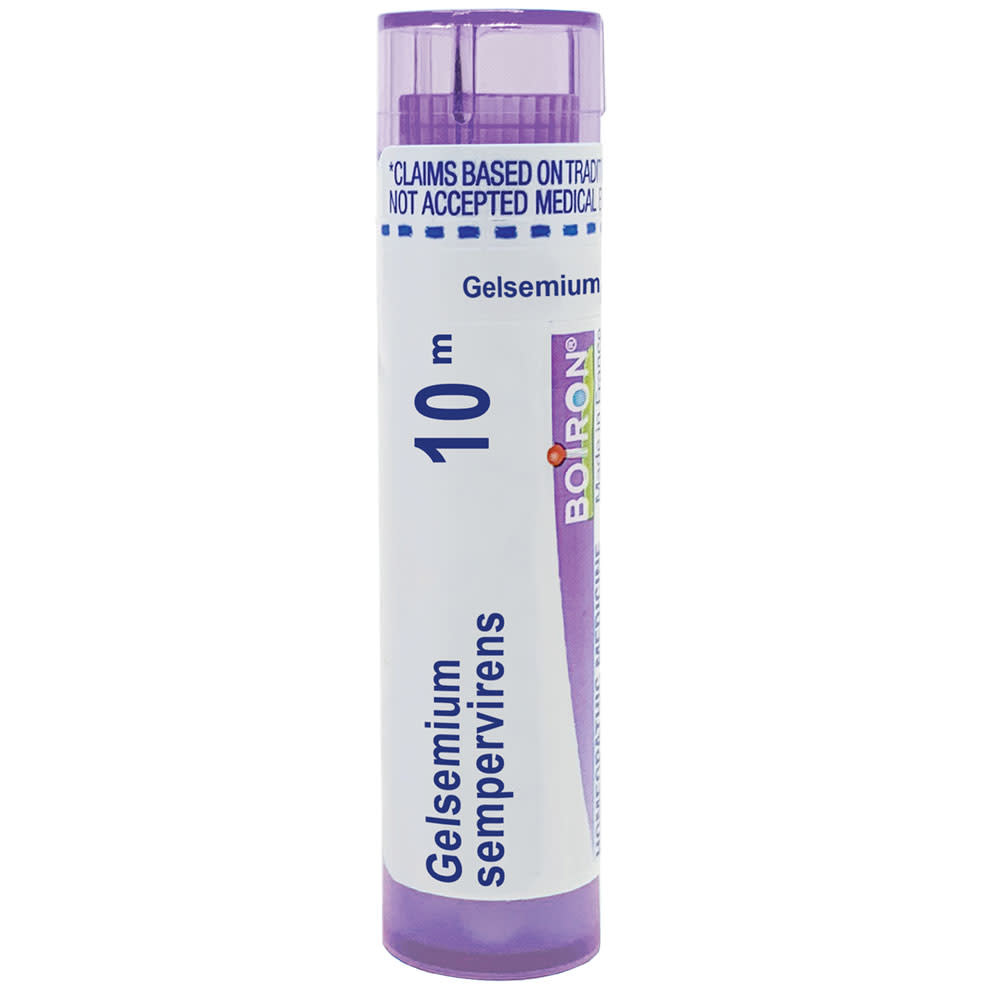 Boiron Gelsemium Sempervirens 10M, Homeopathic Medicine for Apprehension With Trembling, Headaches, 80 Pellets