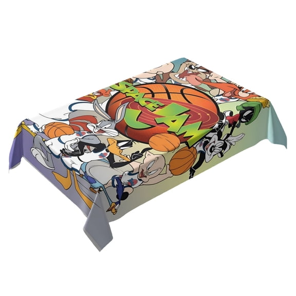 Space Jam Themed Square Tablecloth 54 * 72 Inches Durable Stylish