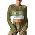 thumbnail image 6 of Womens Swimsuit Coverups Hollow Out Summer Cropped Top Summer Clothes for Women, 6 of 6