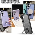 thumbnail image 6 of Phone Case for Samsung Galaxy S24 6.2 inches, 360° Rotatable Magnetic Ring Stand [Compatible with MagSafe] [Military Grade Protection] Shockproof Phone Covers for Women Men(Purple), 6 of 12