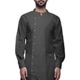 thumbnail image 4 of Atasi Long Sleeve Mens Kurta Solid Cotton Flex Mens Long Kurta Shirt-Large, 4 of 6
