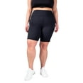 thumbnail image 4 of INERZIA 2 Pack Plus Size Biker Shorts For Women High Waisted Workout Yoga Shorts Plus Size Booty Shorts For Women Black and Charcoal 2X, 4 of 5