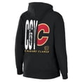 thumbnail image 3 of Women's WEAR by Erin Andrews Black Calgary Flames Sponge Fleece Full-Zip Hoodie, 3 of 3