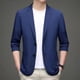 thumbnail image 3 of Traje pequeño informal de color sólido fino de primavera y verano para hombre, traje de negocios coreano para hombre, chaqueta de protección solar occidental para hombre, 3 of 5