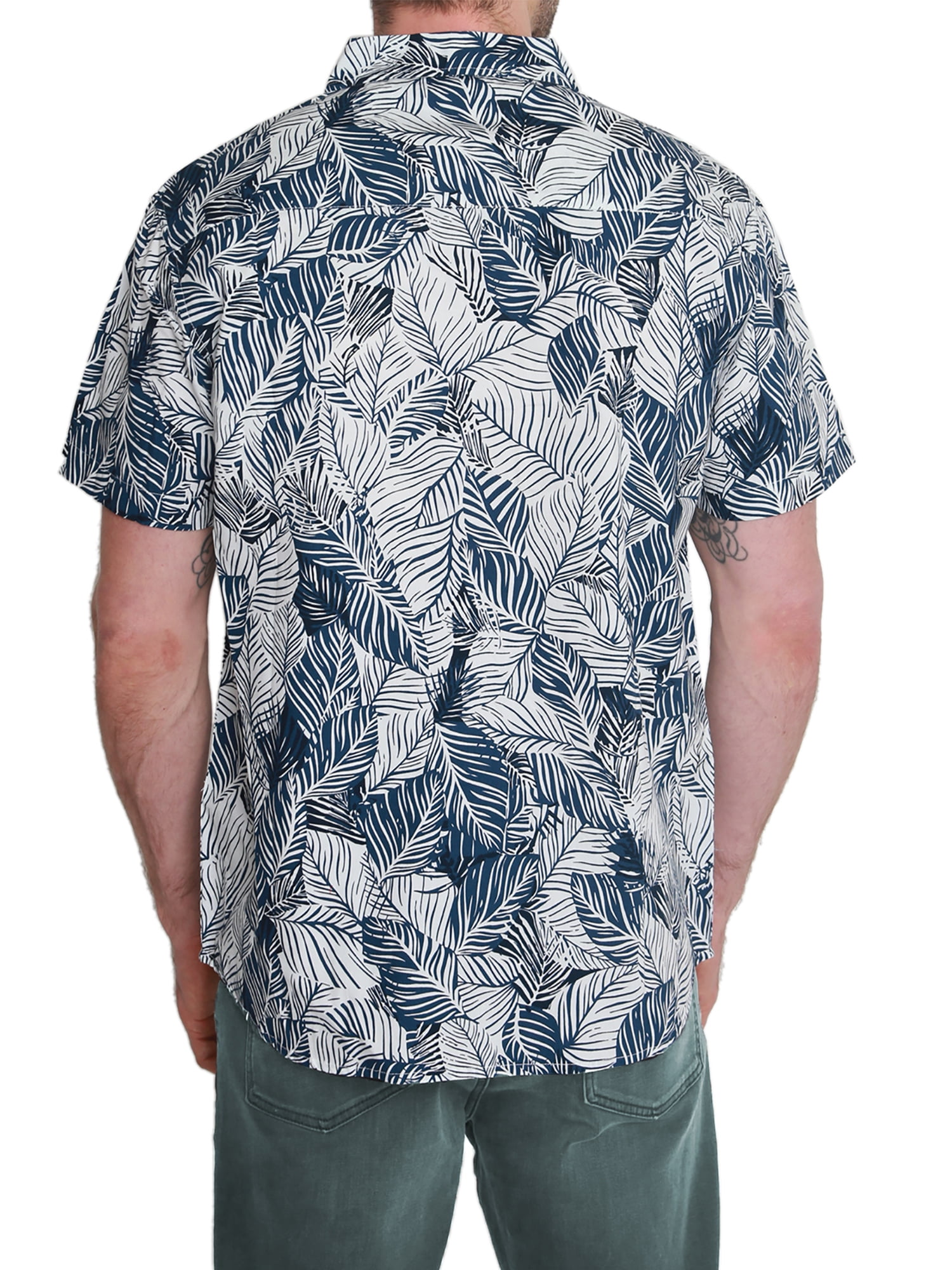 Pacific Marlin Men's Short Sleeve Hawaiian Woven Shirt