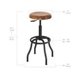 thumbnail image 5 of Seville Classics Acacia Wood Seat Pneumatic Adjustable Work Stool, 5 of 5